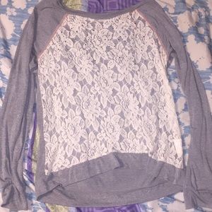 Long sleeve lace “tee”✨